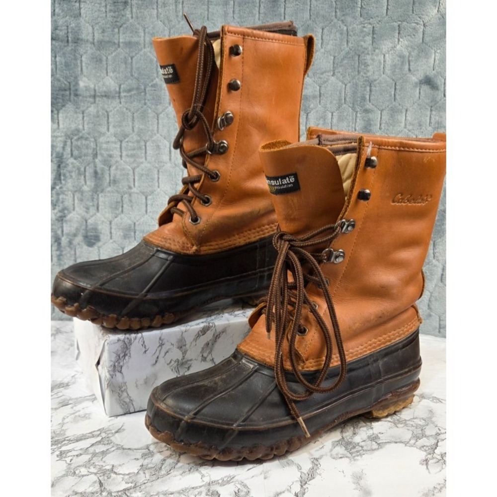 CABELA'S‎ STEEL SHANK THINSULATE DUCK BOOTS HUNTING HIKING CAMP MENS SIZE 8